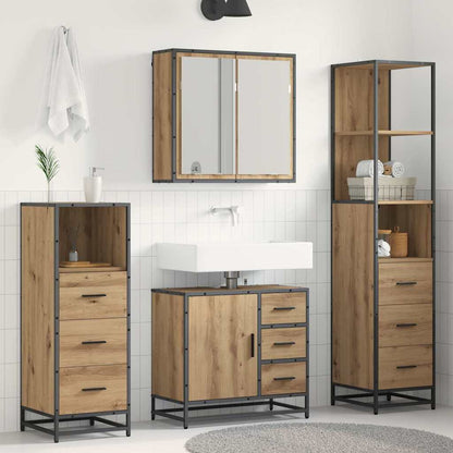 Bathroom Furniture Set 4 pcs Artisan Oak Engineered Wood