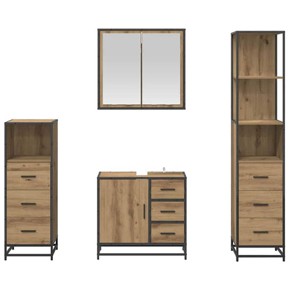 Bathroom Furniture Set 4 pcs Artisan Oak Engineered Wood