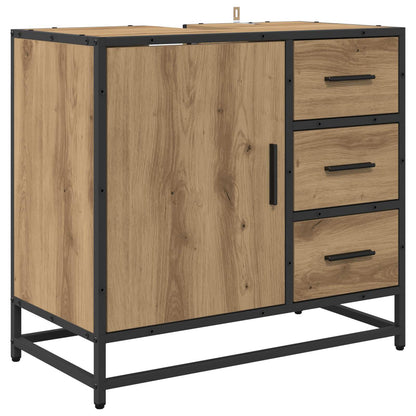 Bathroom Furniture Set 3 pcs Artisan Oak Engineered Wood