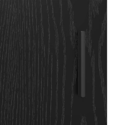 Bathroom Furniture Set 3 pcs Black Oak Engineered Wood