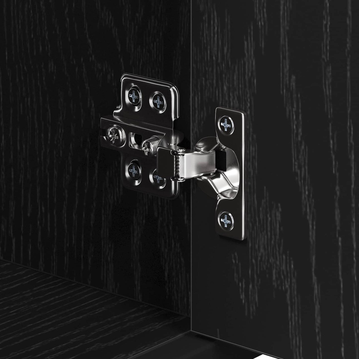 Bathroom Furniture Set 3 pcs Black Oak Engineered Wood