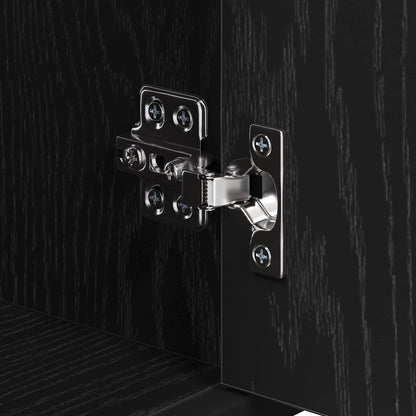 Bathroom Furniture Set 3 pcs Black Oak Engineered Wood