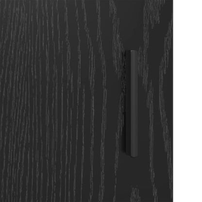 Bathroom Furniture Set 3 pcs Black Oak Engineered Wood