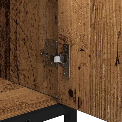 Bathroom Furniture Set with Door 2 pcs Old Wood Engineered Wood