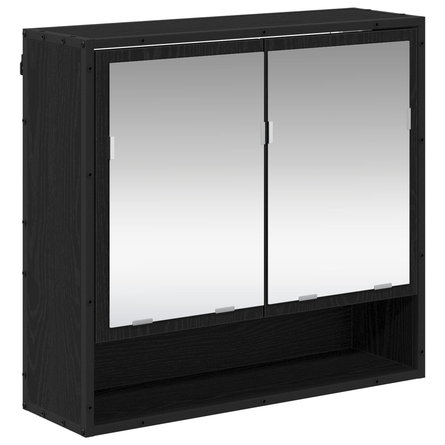 Bathroom Furniture Set 2 pcs Black Oak Engineered Wood