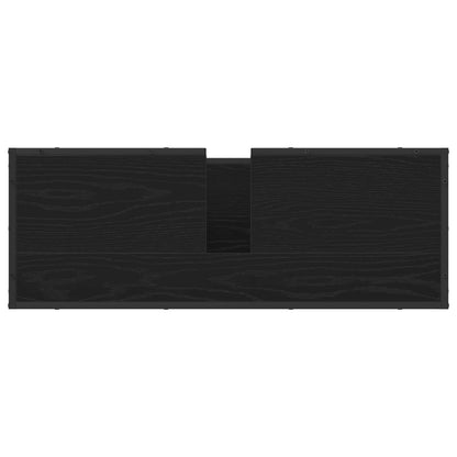 Bathroom Furniture Set 2 pcs Black Oak Engineered Wood
