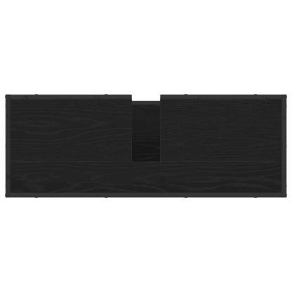 Bathroom Furniture Set 3 pcs Black Oak Engineered Wood