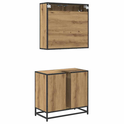 Bathroom Furniture Set 2 pcs Artisan Oak Engineered Wood