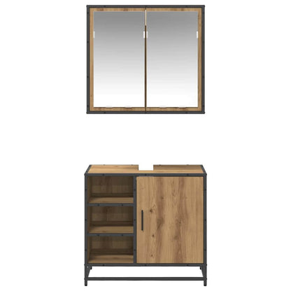 Bathroom Furniture Set 2 pcs Artisan Oak Engineered Wood