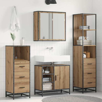 Bathroom Furniture Set 4 pcs Artisan Oak Engineered Wood