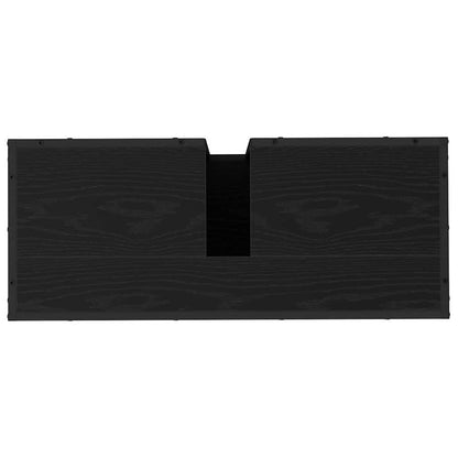 Bathroom Furniture Set 3 pcs Black Oak Engineered Wood