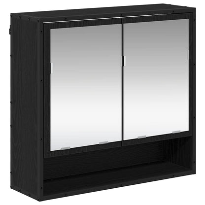 Bathroom Furniture Set 2 pcs Black Oak Engineered Wood