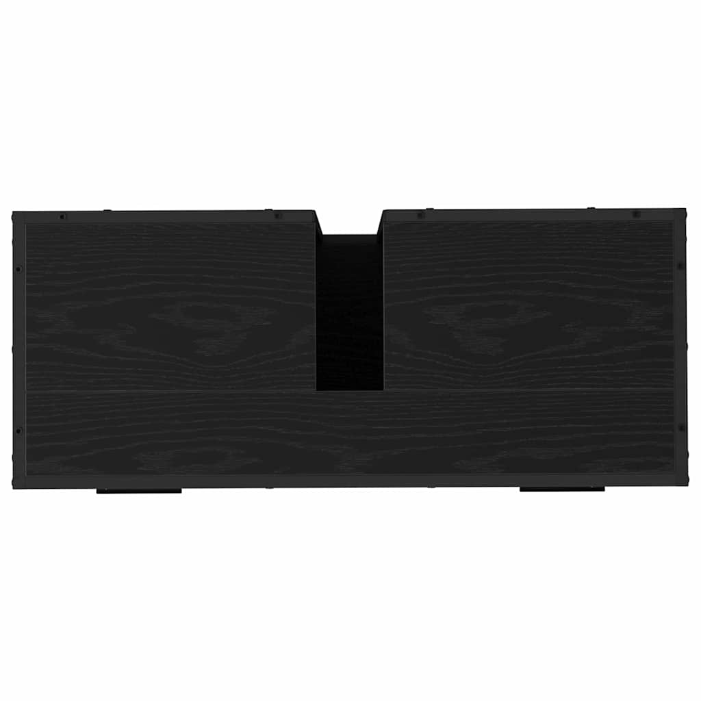 Bathroom Furniture Set 2 pcs Black Oak Engineered Wood