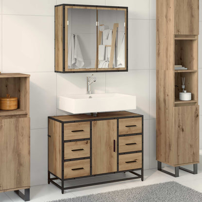 Bathroom Furniture Set 2 pcs Artisan Oak Engineered Wood