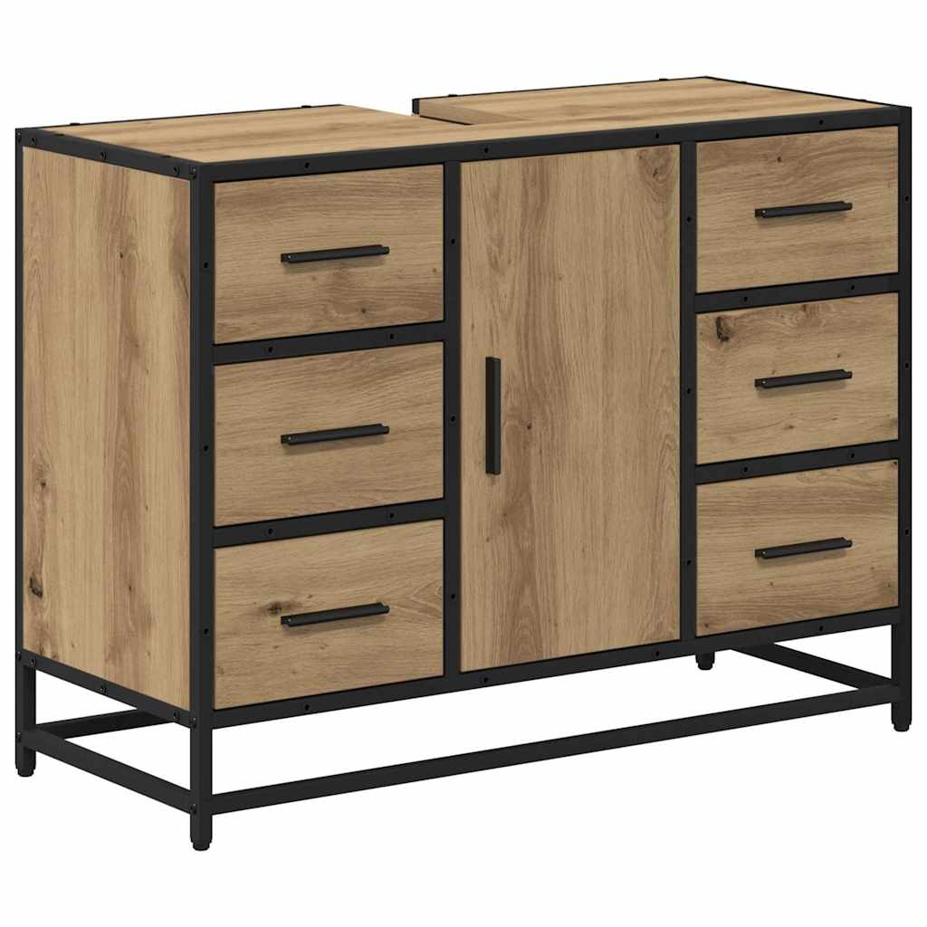 Bathroom Furniture Set 2 pcs Artisan Oak Engineered Wood