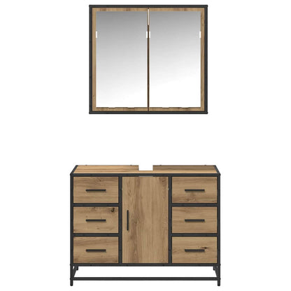 Bathroom Furniture Set 2 pcs Artisan Oak Engineered Wood