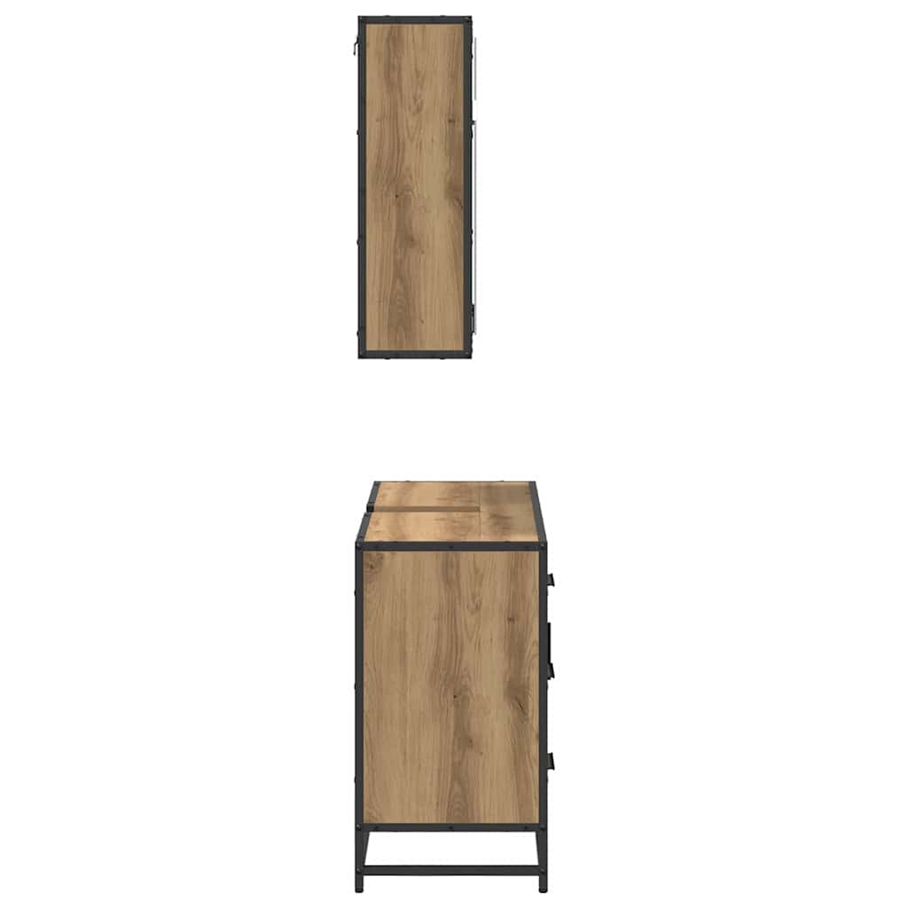 Bathroom Furniture Set 2 pcs Artisan Oak Engineered Wood