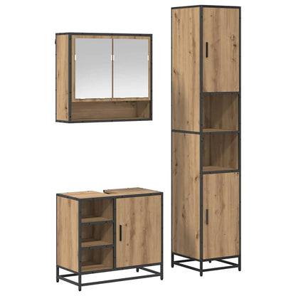 Bathroom Furniture Set 3 pcs Artisan Oak Engineered Wood
