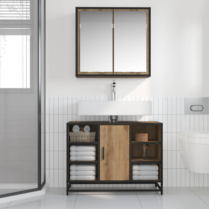 Bathroom Furniture Set 2 pcs Artisan Oak Engineered Wood