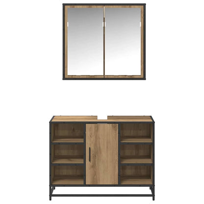 Bathroom Furniture Set 2 pcs Artisan Oak Engineered Wood