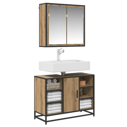 Bathroom Furniture Set 2 pcs Artisan Oak Engineered Wood