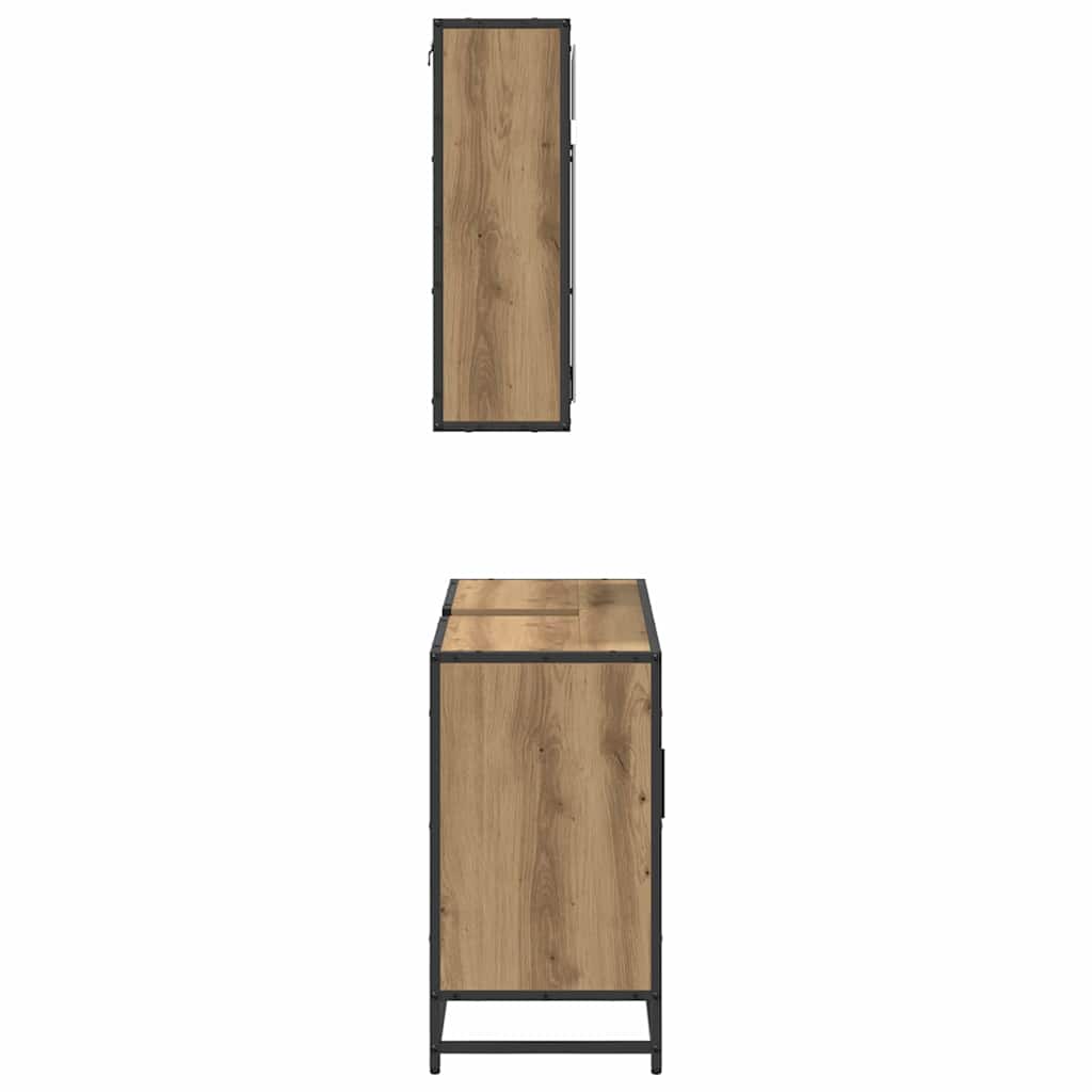 Bathroom Furniture Set 2 pcs Artisan Oak Engineered Wood