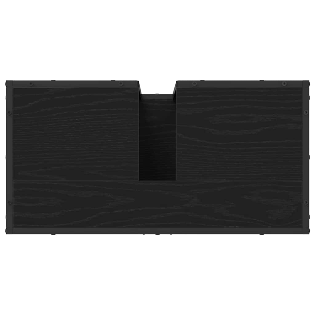 Bathroom Furniture Set 2 pcs Black Oak Engineered Wood