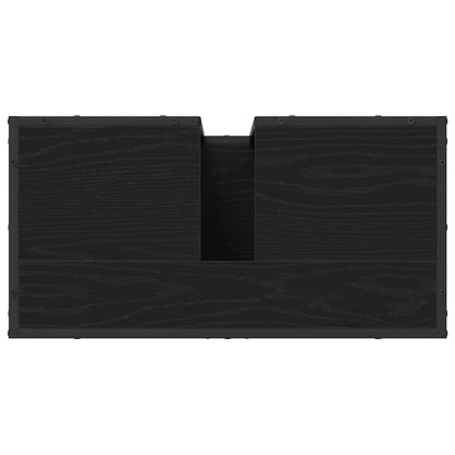 Bathroom Furniture Set 2 pcs Black Oak Engineered Wood