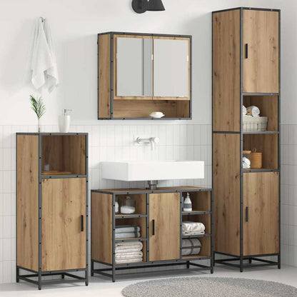 Bathroom Furniture Set 3 pcs Artisan Oak Engineered Wood