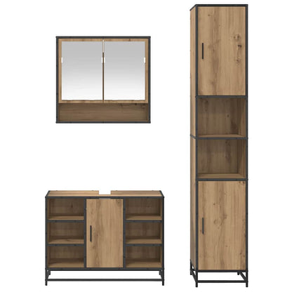 Bathroom Furniture Set 3 pcs Artisan Oak Engineered Wood