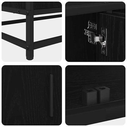 TV Units 240 x 35 x 41 cm Black Oak Engineered wood