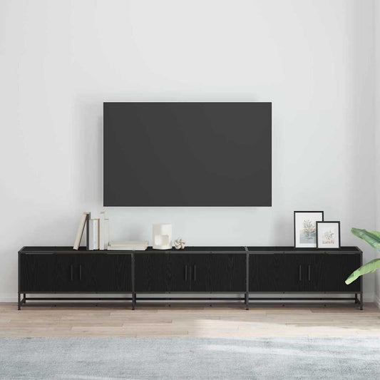 TV Units 240 x 35 x 41 cm Black Oak Engineered wood
