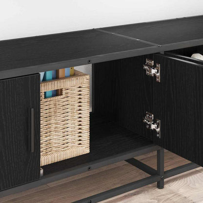 TV Units 240 x 35 x 41 cm Black Oak Engineered wood