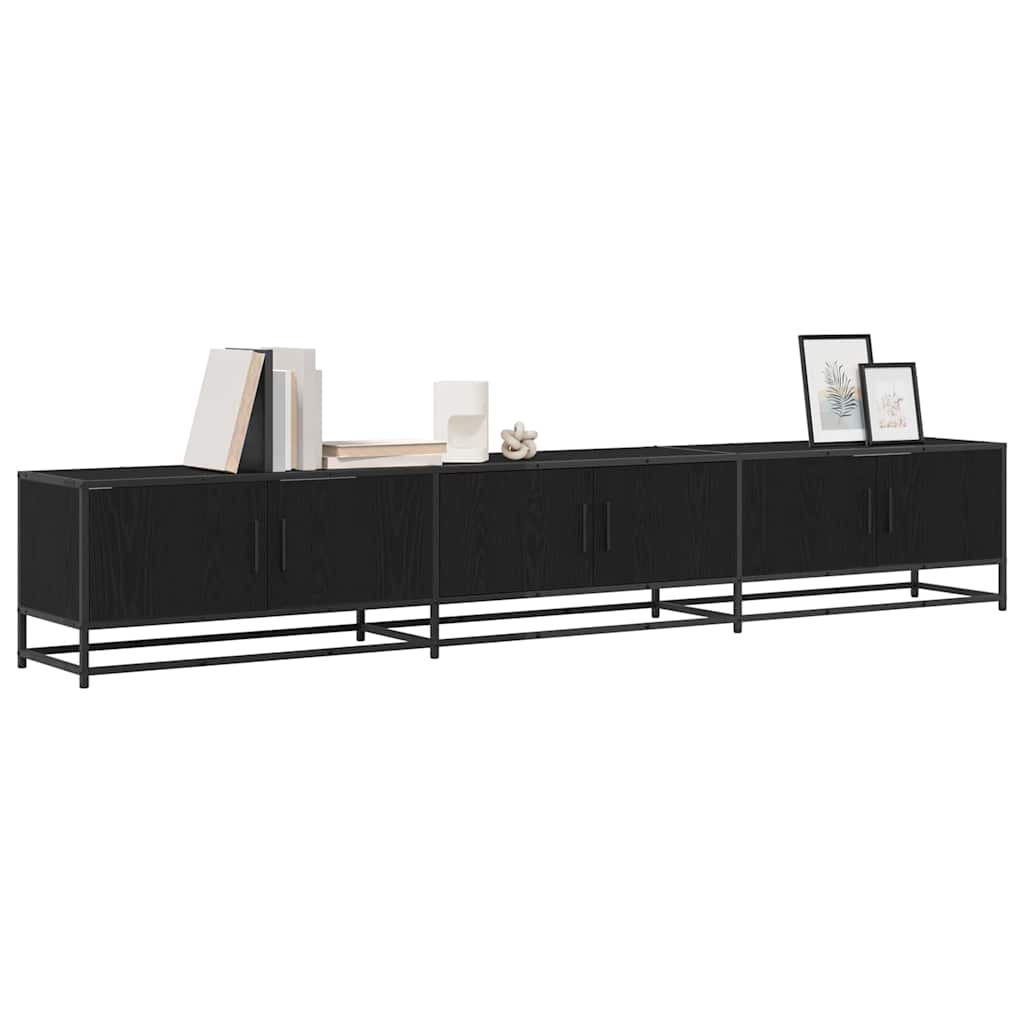 TV Units 240 x 35 x 41 cm Black Oak Engineered wood