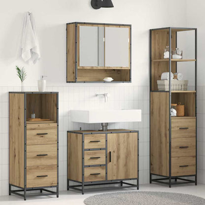 Bathroom Furniture Set 4 pcs Artisan Oak Engineered Wood