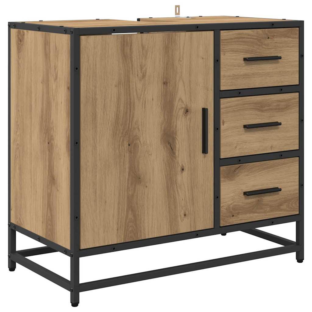 Bathroom Furniture Set 4 pcs Artisan Oak Engineered Wood