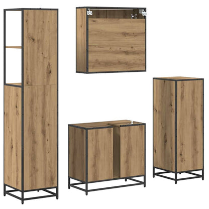 Bathroom Furniture Set 4 pcs Artisan Oak Engineered Wood