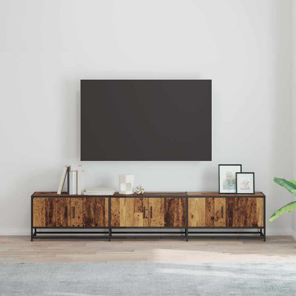 TV Units 2 pcs Old Wood 210 x 35 x 41 cm Engineered wood