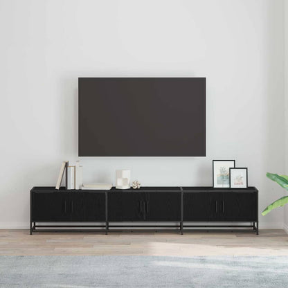 TV Units 2 pcs Black Oak 210 x 35 x 41 cm Engineered wood