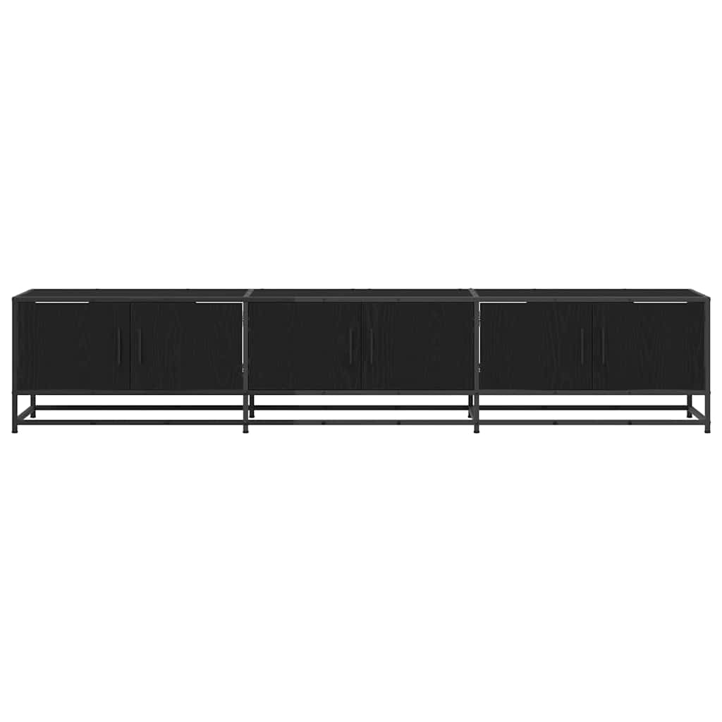 TV Units 2 pcs Black Oak 210 x 35 x 41 cm Engineered wood