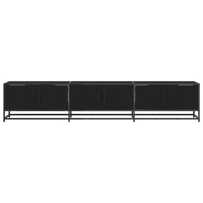 TV Units 2 pcs Black Oak 210 x 35 x 41 cm Engineered wood