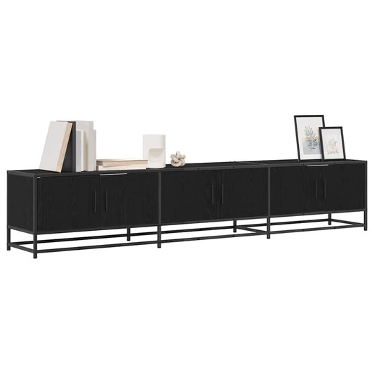 TV Units 2 pcs Black Oak 210 x 35 x 41 cm Engineered wood