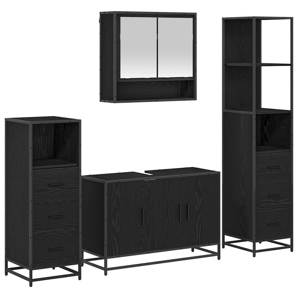 Bathroom Furniture Set 3 pcs Artisan Oak Engineered Wood