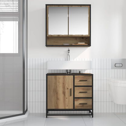 Bathroom Furniture Set 2 pcs Artisan Oak Engineered Wood