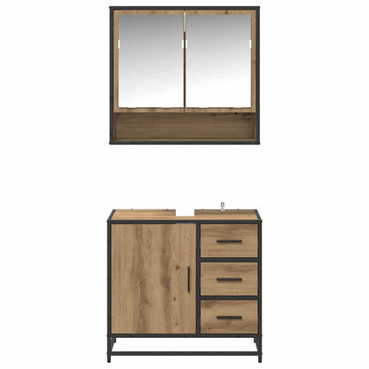 Bathroom Furniture Set 2 pcs Artisan Oak Engineered Wood