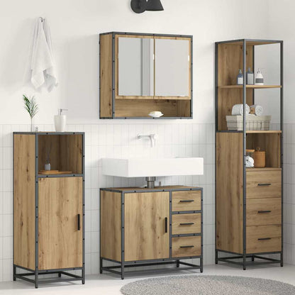 Bathroom Furniture Set 3 pcs Artisan Oak Engineered Wood