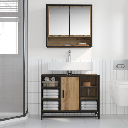 Bathroom Furniture Set 2 pcs Artisan Oak Engineered Wood