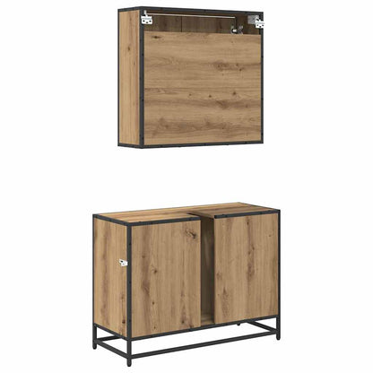 Bathroom Furniture Set 2 pcs Artisan Oak Engineered Wood