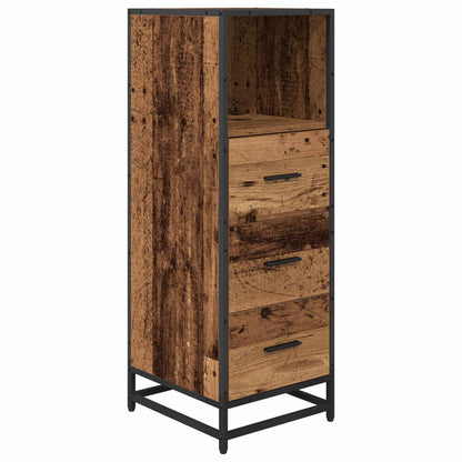 Bathroom Furniture Set with Door 3 pcs Old Wood Engineered Wood