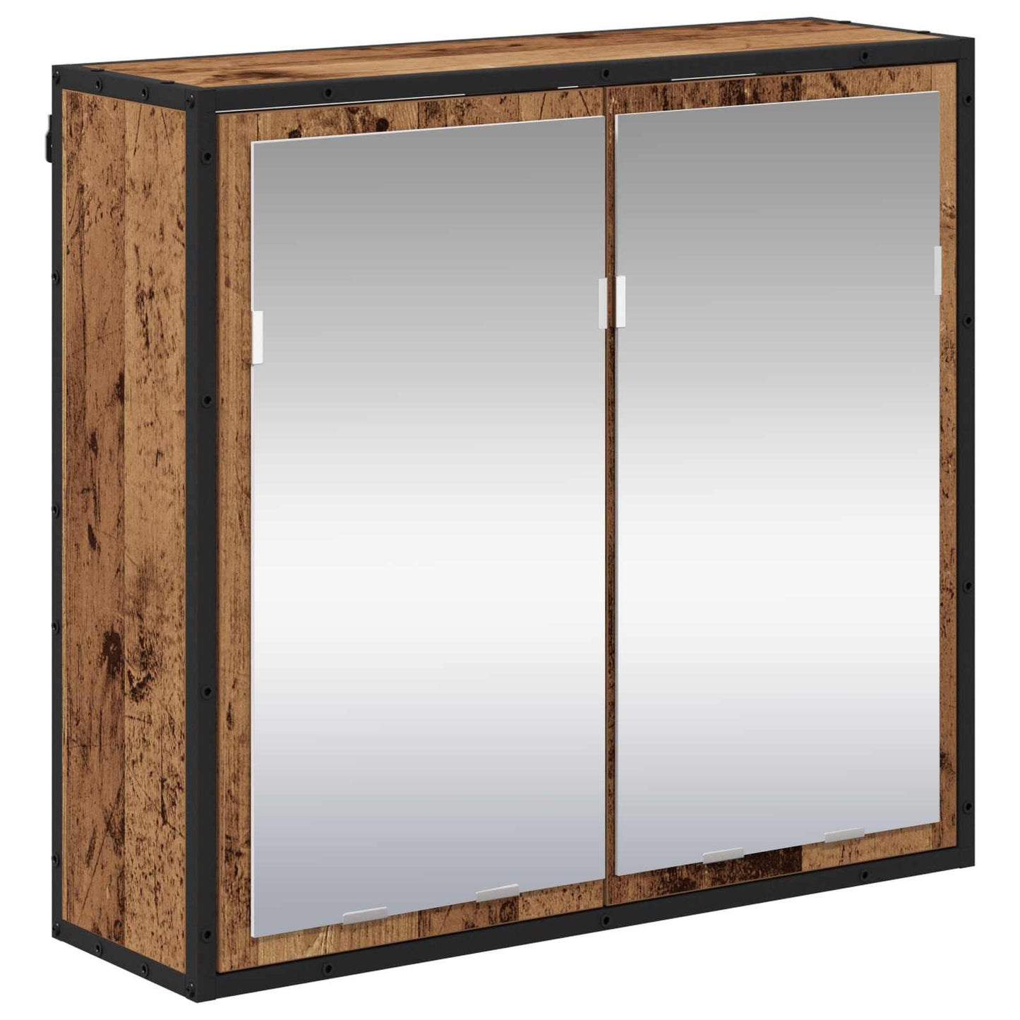 Bathroom Furniture Set with Door 3 pcs Old Wood Engineered Wood